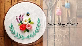 Bee in the Garden - Hand Embroidery Simple & Easy Tutorial