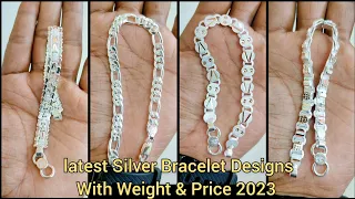 New Silver Bracelet Design With Weight and Price 2023