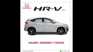 Honda Hr-v 2021 - Versiones, Colores y Precios.