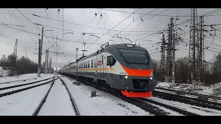Электропоезд ЭП2Д-0060 станция Кубинка-1 до Белорусского вокзала. 29.03.2022.