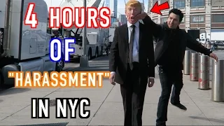 Donald Trump 4 Hours of "Harassment" In NYC! (SECURITY THREATENS)