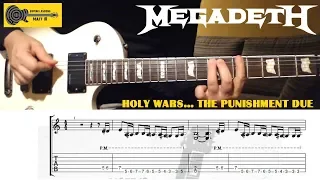 HOLY WARS Megadeth GUITAR RIFF - LESSON TUTORIAL with TAB - Intro / Main Riff