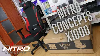 Nitro Concepts X1000 - wypasiony fotel dla graczy z mięciutkimi poduszkami | unboxing, montaż i test