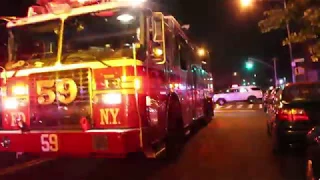 FDNY  ON SCENE BATTLING A ROOF FIRE ON POST AVENUE ON JULY 4TH 2017