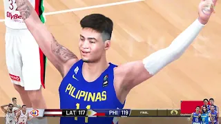 GILAS PILIPINAS vs LATVIA! Amazing 4th Quarter Game! Kai Sotto Shocking Winning Dunk and Block!