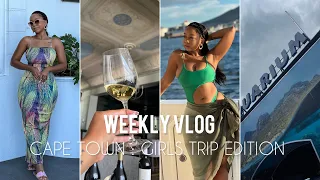 #weeklyvlog | Cape Town : Girls Trip Edition | Wine Farm | The Most Beautiful Sunset Cruise