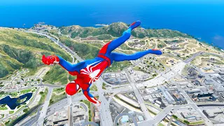 GTA 5 SPIDERMAN RAGDOLLS |  GTA V SPIDERMAN Ragdolls 4k Compilations funny moments jumps/fails191