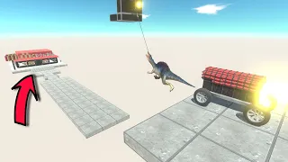 Run Away from DYNAMITE CAR  - Animal Revolt Battle Simulator