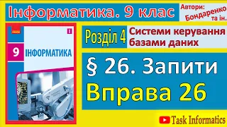 § 26. Запити | 9 клас | Бондаренко