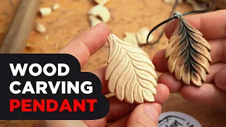 Leaf Pendant Tutorial Wood Carving by Linden Bark | Teaser