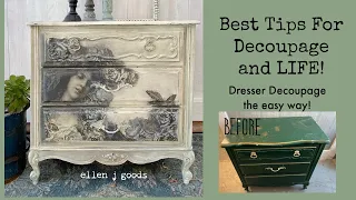 Very Best Tips and Tricks for Decoupage and LIFE! Fix mistakes and minimize wrinkles !