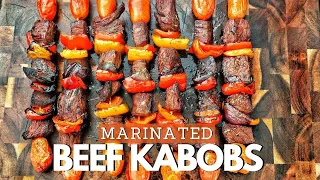 Easy Marinated Beef Kabobs | Grilling Beef Kabobs
