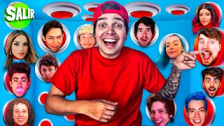 100 BOTONES MISTERIOSOS DE YOUTUBERS SOLO 1 PARA ESCAPAR !!