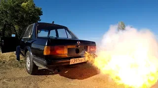 A car with a jet engine