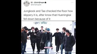 Taekook checking the FLOOR after Hueningkai fell! 😰😰😨😭🙌💜😳😱😦😩😖😫😏😶😔😓#shorts #trending #BTS #btsarmy