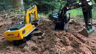 HUINA 1599 VS HUINA 1580 EXCAVATOR EXTEME RC EARTH MOVING