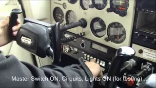 Cessna 152 cockpit flight training (start-up, pre-flight, takeoff, climb)
