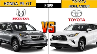 2022 Honda Pilot vs 2022 Toyota Highlander Price, Engine, Dimensions Comparison