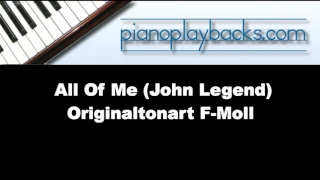 All Of Me (John Legend) Playback Instrumental F-Moll Demo