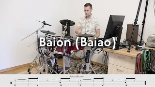 Rhythm Baion (Baiao) on Drumset from Northeast Brazil