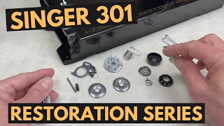 How to reassemble and zero out the tension on a Singer 301: Singer Restoration Series part 24