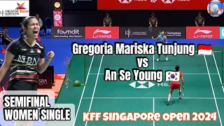 Gregoria Mariska Tunjung vs An Se Young | Semifinal KFF Badminton Singapore Open 2024