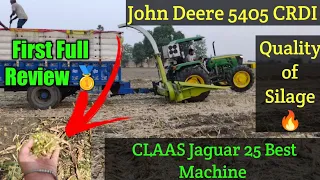 John Deere 5405 CRDI Performance On CLAAS Jaguar 25 Sileage Machine || Tractor Technical Vlogs ||