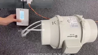 Hon&Guan Connect Inline Duct Fan with Wireless Controller | Ventilation Fan Installation Wiring