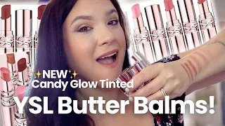 NEW YSL LOVESHINE CANDY GLOW TINTED BUTTER BALMS! Swatches, Try-ons, PH Adjusting Test & Review!