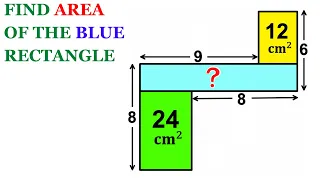 Can you solve the Logic Puzzle? | Find area of Blue Rectangle | (Easy explanation) | #math #maths