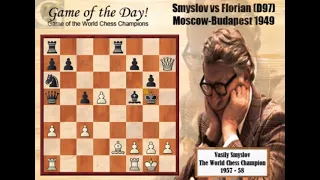 The Violent Attack / Smyslov vs Florian Moscow Budapest 1949  / 19  Qg7!!