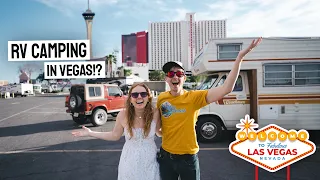 Overnight RV Camping ON THE VEGAS STRIP!? - Sketchy Parking Lot Stay 👀