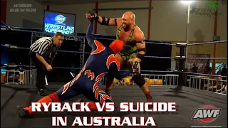 RYBACK IN HIS LAST PRO WRESTLING MATCH VS SUICIDE - AWF Australian Wrestling Federation