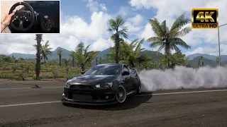 Mitsubishi Lancer Evolution X | Forza Horizon 5 | Steering Wheel Gameplay