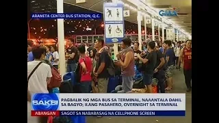 Pagbalik ng mga bus sa terminal, naaantala dahil sa bagyo