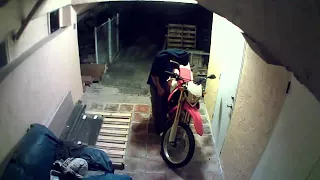 Marathon motorcycle thief caught on camera