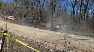 Rally Car Flips in slow motion!! 100 Acre Wood Rally 2023 - Hooper - Stage 11