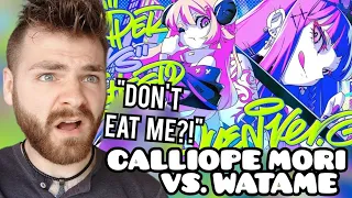 HOLOLIVE RAP BATTLE?!! | Mori Calliope vs. Tsunomaki Watame "Reaper vs. Sheep" | Ver 1&2 | REACTION!