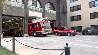 White plains FD E-70 & L-32 responding to a commercial fire alarm. 9/7/22