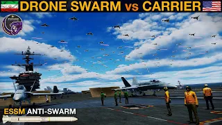 HUGE Iranian Shahed-136 Drone Swarm vs 2020's US Carrier Group (Naval Battle 81) | DCS