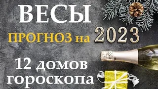 ВЕСЫ ♎ Прогноз на 2023 год👍Таро прогноз гороскоп для Вас 12 домов по 3 темы, в раскладе 12 колод!