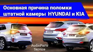 Основная причина поломки штатной камеры Hyundai и KIA