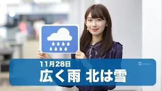 お天気キャスター解説 11月28日(木)の天気