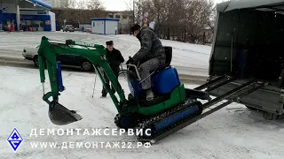 Погрузка мини-экскаватора в Газель