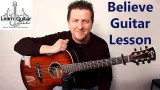 Believe - Acoustic Guitar Lesson - Cher - Drue James - Cover