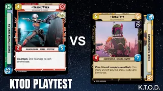 Star Wars Unlimited Gameplay - Cunning Boba vs. Command Sabine