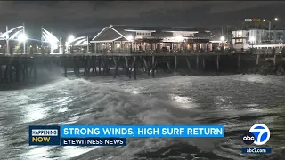 Ventura declares state of emergency as strong winds, high surf return