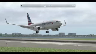 [X-Plane 11] American Airlines 737-800 landing @ DCA