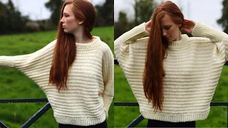 Crochet Batwing Sweater Beginner Friendly