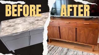 UNREAL BEFORE and AFTER on Painted Wood Furniture!